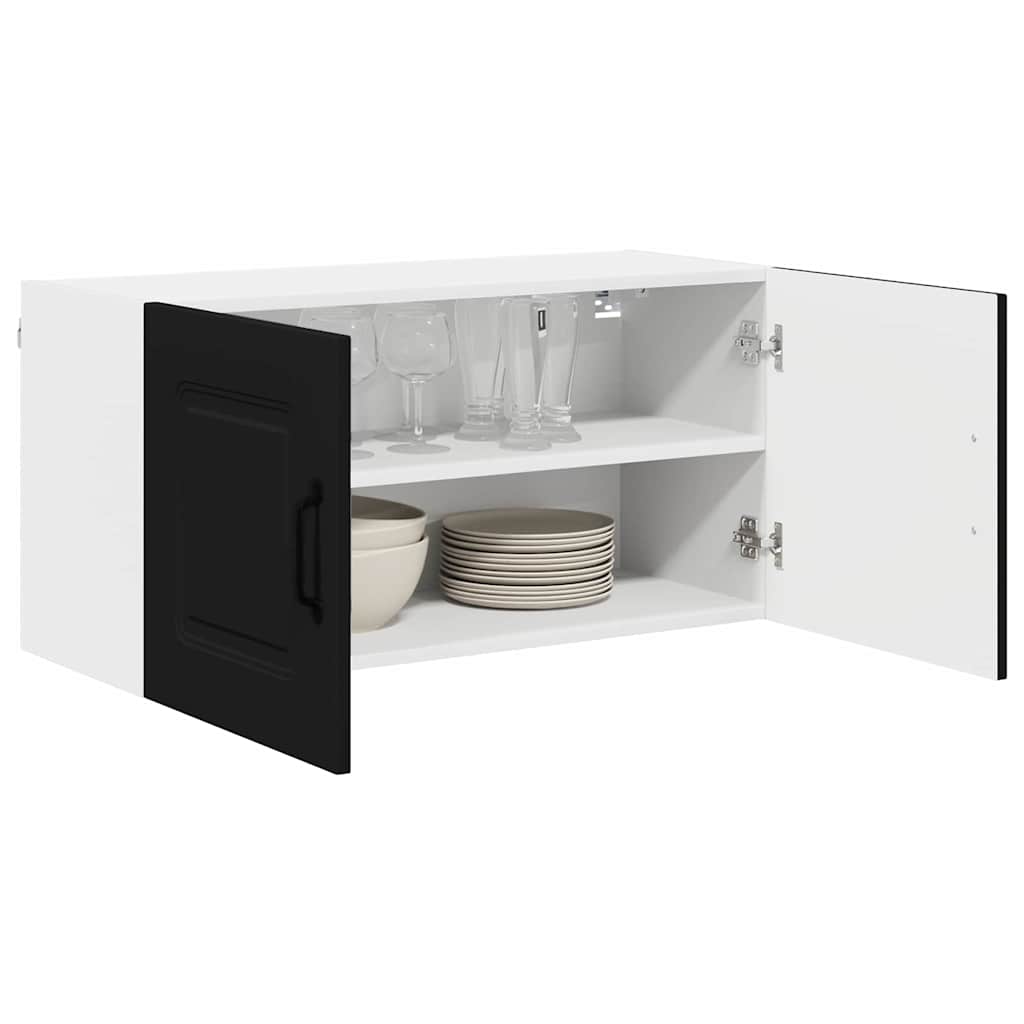 Küchenhängeschrank Schwarz 80 x 31 x 40 cm Holzwerkstoff